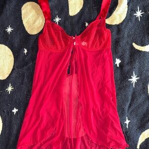 Gilligan & O'Malley Red Sheer Chemise